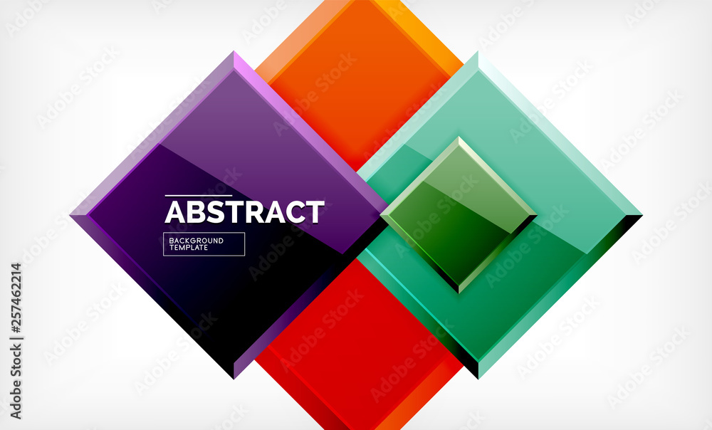 Square geometrical background Square geometrical background