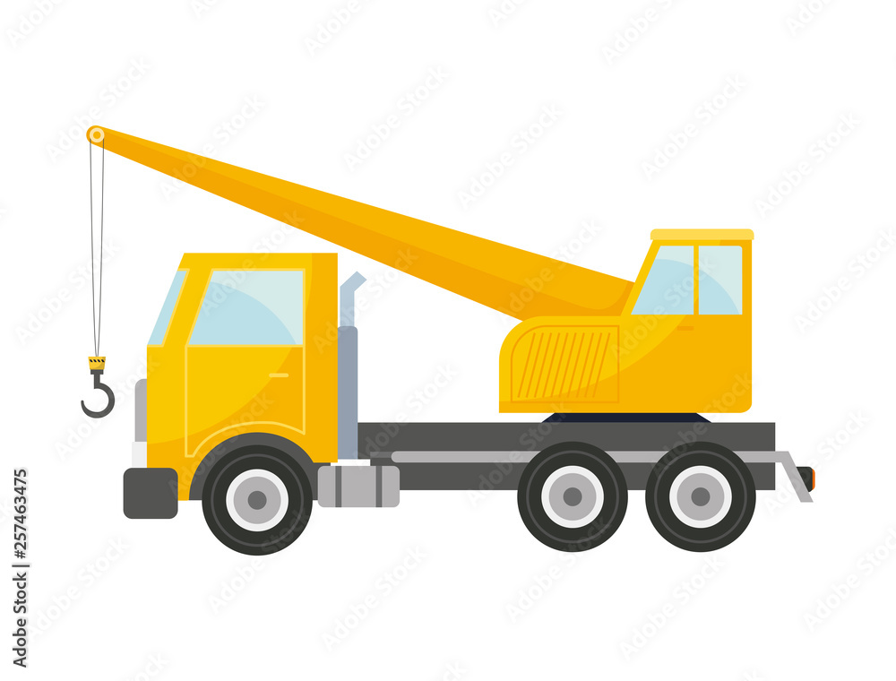 under construction crane truck icon