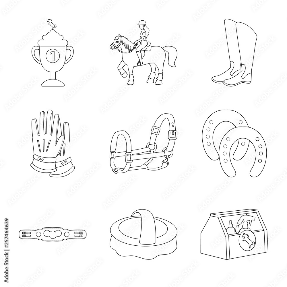 Vector design of horseback and equestrian symbol. Set of horseback and horse stock symbol for web. Vector design of horseback and equestrian symbol. Set of horseback and horse stock symbol for web.