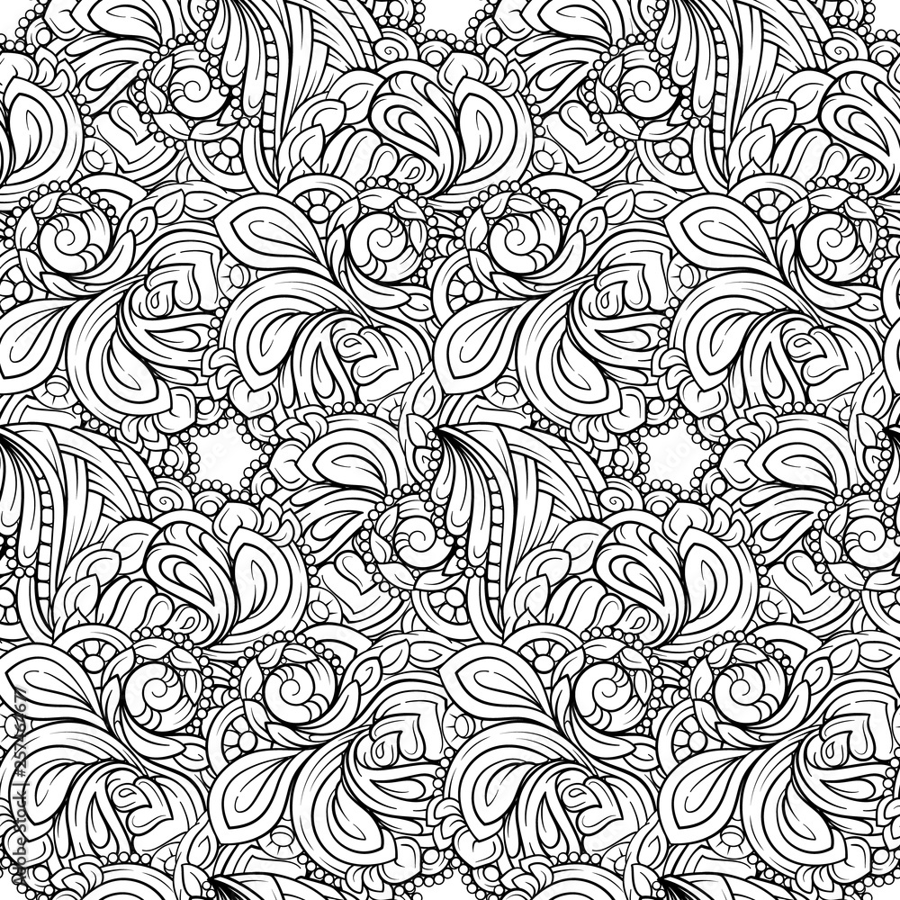 Black and white abstract seamless pattern. Black and white abstract seamless pattern.