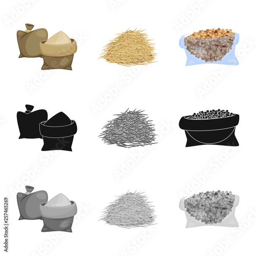 Vector illustration of farm and agriculture  symbol. Set of farm and technology stock vector illustration.