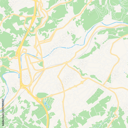 Verviers  Belgium printable map