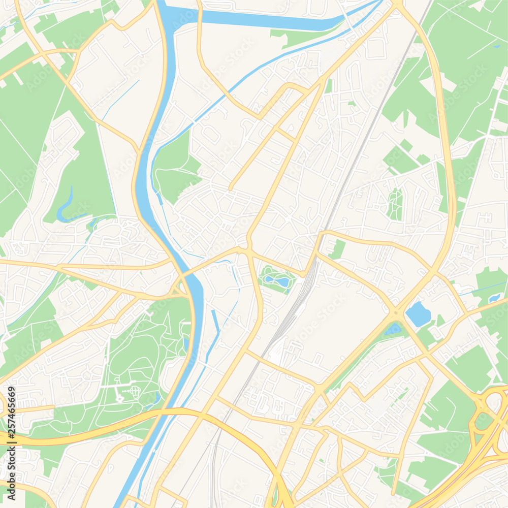 Vilvoorde , Belgium printable map