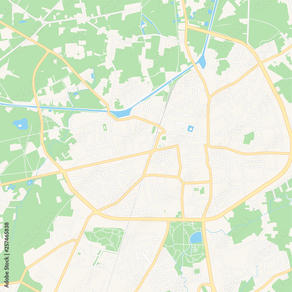 Turnhout, Belgium printable map