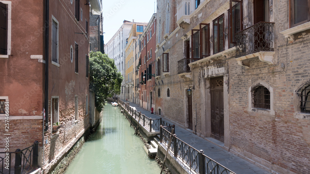 Streets and canals of Venice.
