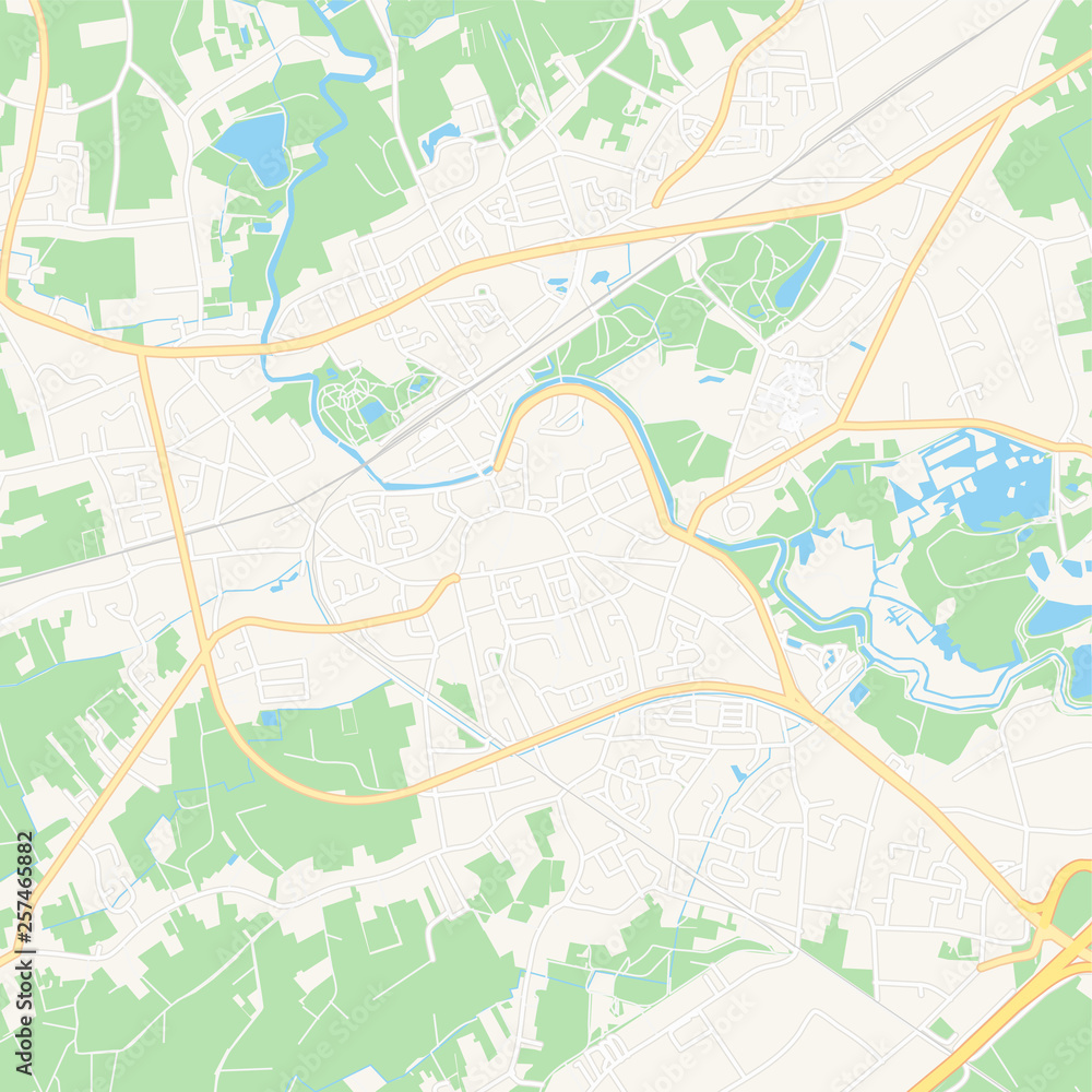 Lokeren, Belgium printable map Lokeren, Belgium printable map