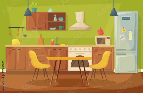 Kitchen home interior  dining room furniture design
