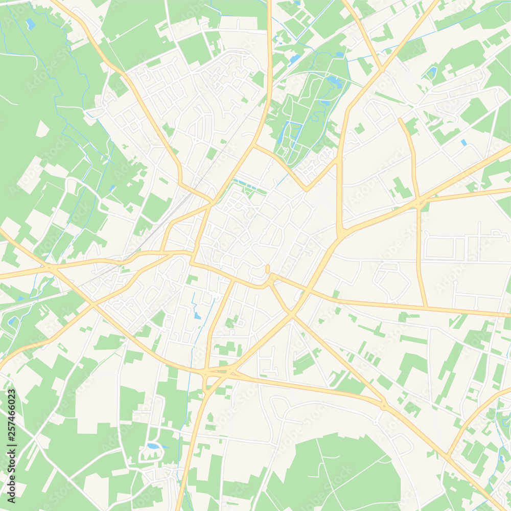 Sint-Truiden , Belgium printable map