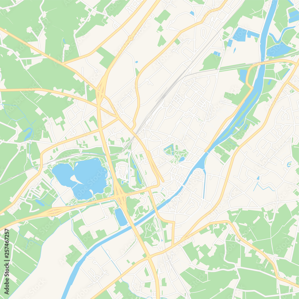Oudenaarde , Belgium printable map