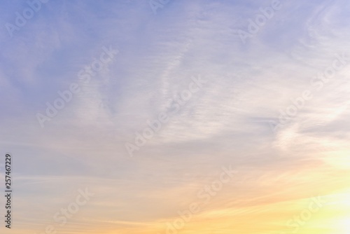 Background of Sunset Sky with Clouds