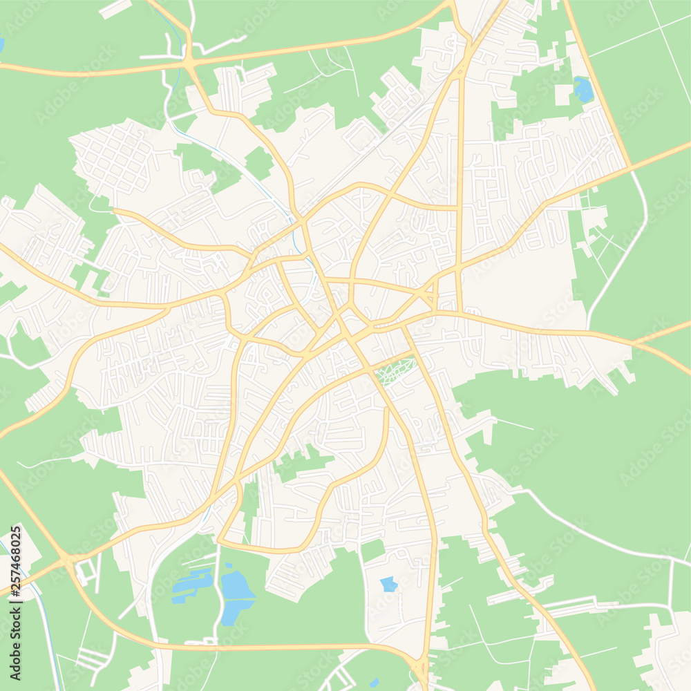Bijeljina, Bosnia and Herzegovina printable map