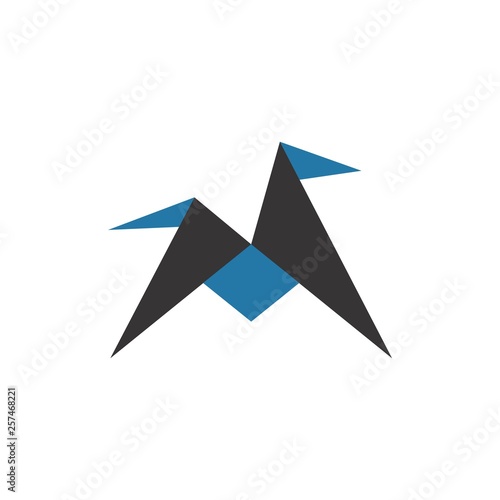 M HORSE ORIGAMI LOGO