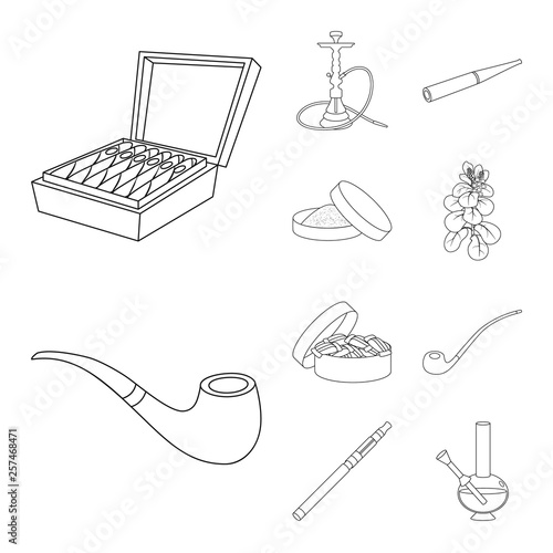Vector illustration of health and nicotine icon. Set of health and statistics stock symbol for web.