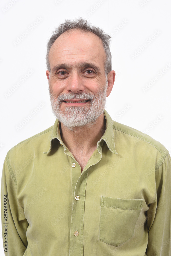 portrait of a man on white background portrait of a man on white background