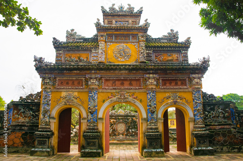 The Truong An Gate outside the Truong Sanh Residence in the Imperial City, Hue, Vietnam photo