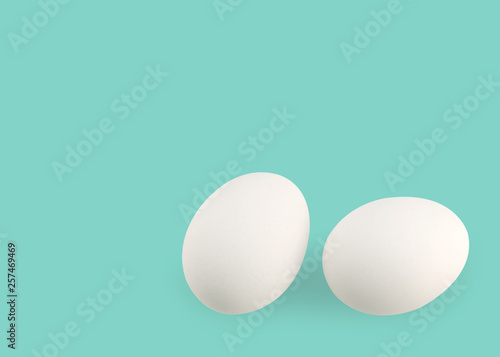 eggs on colour background