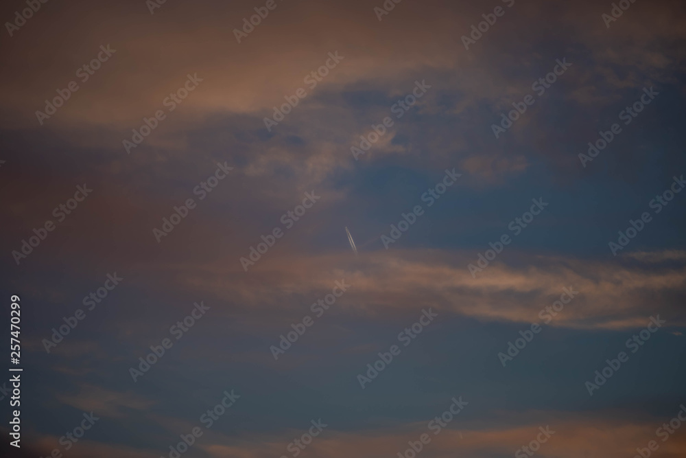 clouds in the sunset sky in mid-March clouds in the sunset sky in mid-March