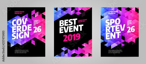 Layout poster template design for sport event, tournament, championship or ice hockey. Slovakia 2019.