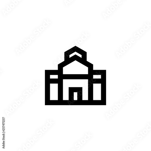 Church build icon. Christian sign