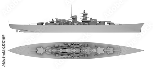warship in gray