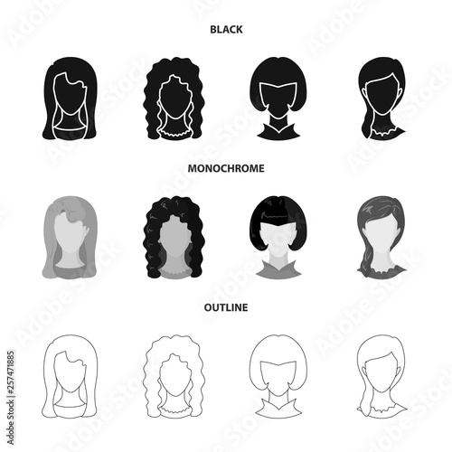 Vector design of professional and photo logo. Set of professional and profile stock vector illustration.