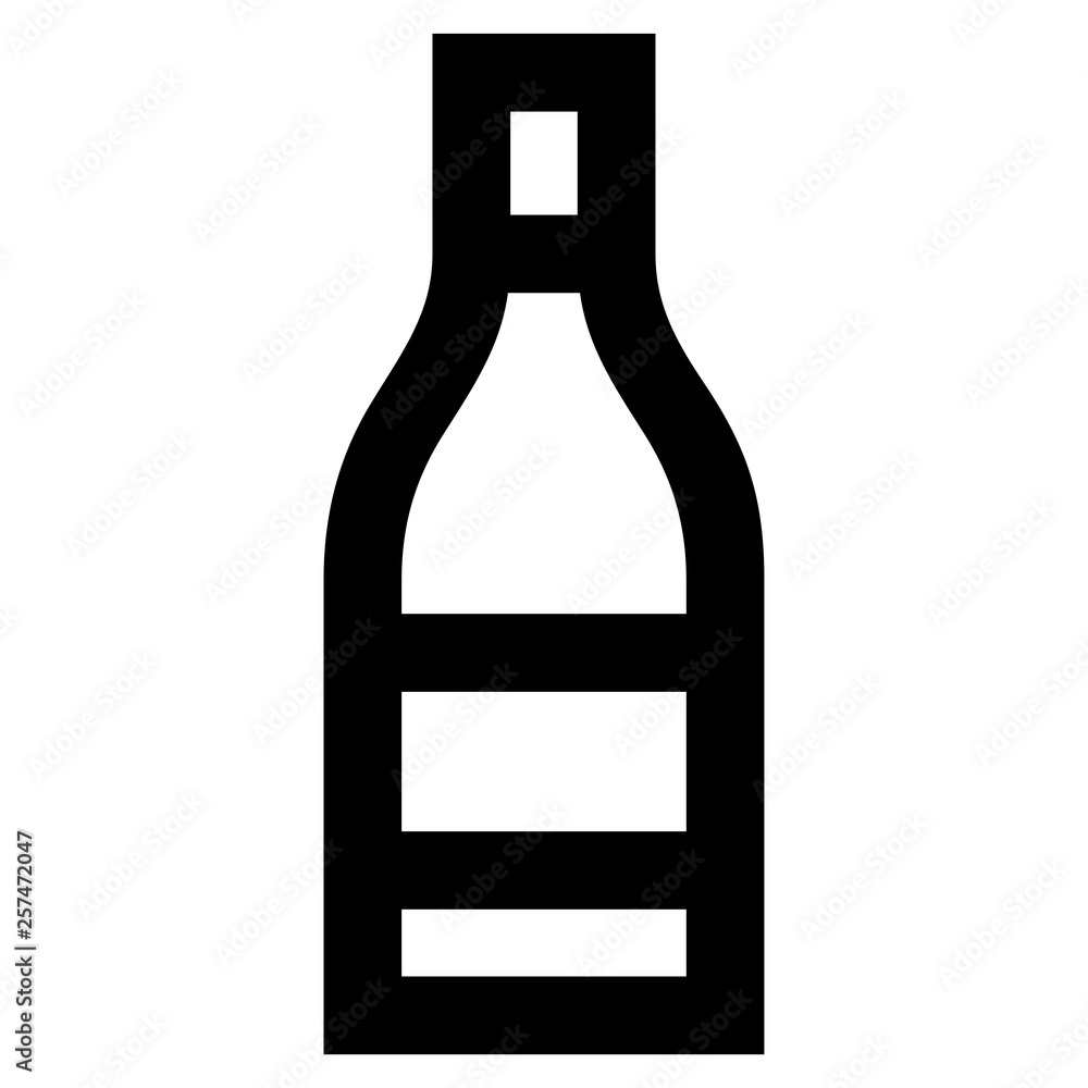 Wine bottle icon. Alcohol drink sign Wine bottle icon. Alcohol drink sign