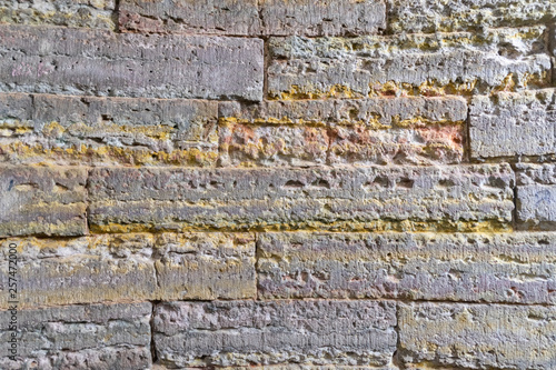 Brickwork 18th century. Abstract background of vintage bricks.