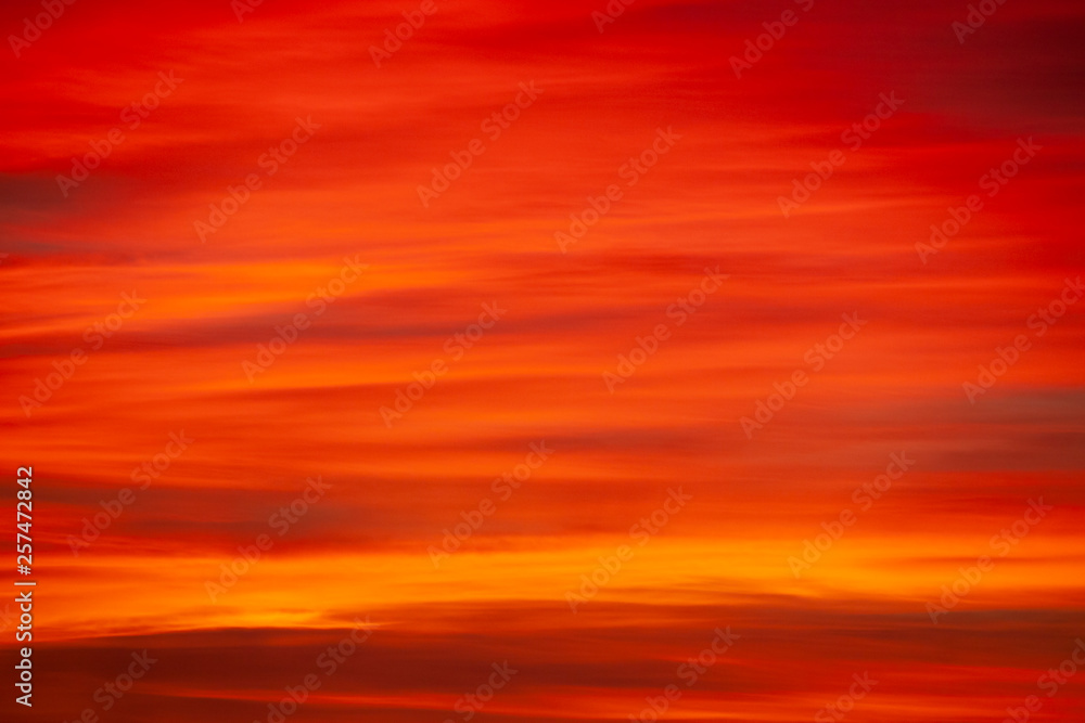 Fototapeta premium Bright orange sky