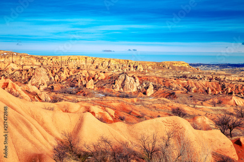 Amazing mountain landscape in Cappadocia. Dervent valley. photo