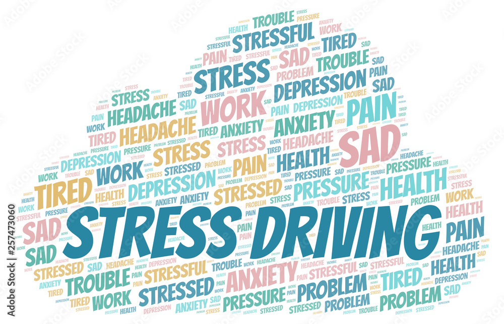 Obraz premium Stress Driving word cloud.