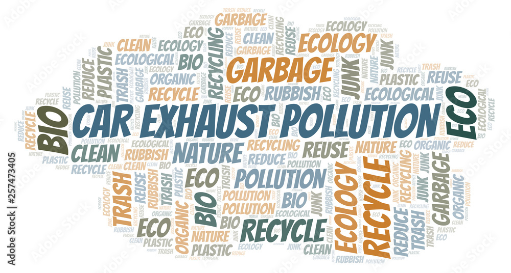 Car Exhaust Pollution word cloud.