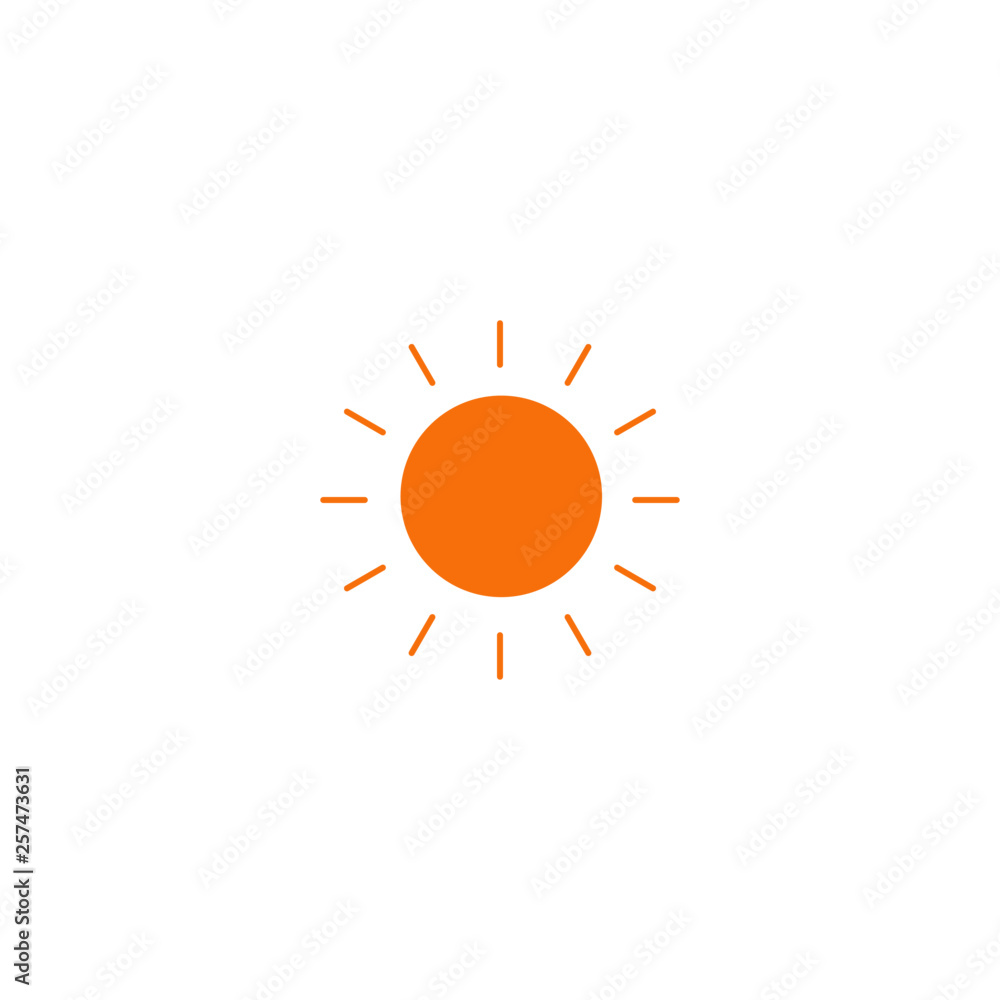 Obraz premium Sun vector icon