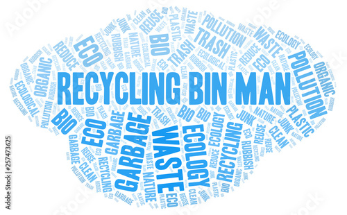 Recycling Bin Man word cloud.
