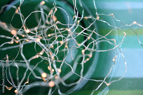 Abstract Mini Lights on a Wire