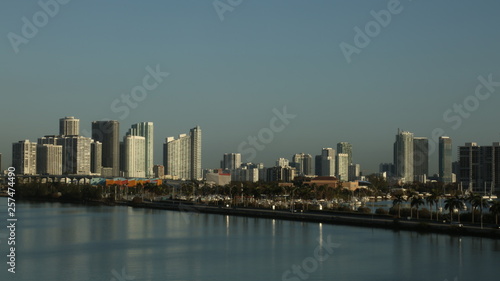 Miami Beach with view of port harbor and downtown © Natasa