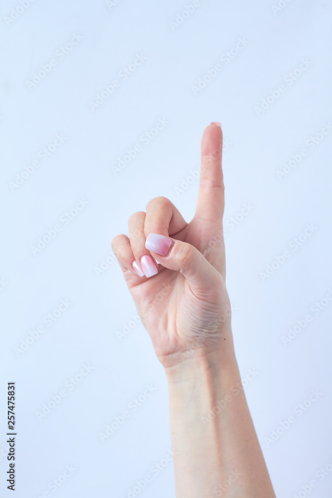 Hand gesture isolated on white isolated background. Hand gesture isolated on white isolated background.