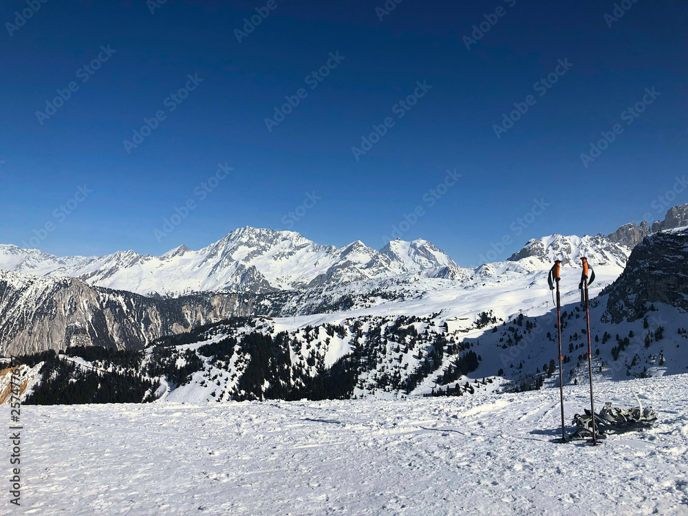 ski slopes in france alps mountains