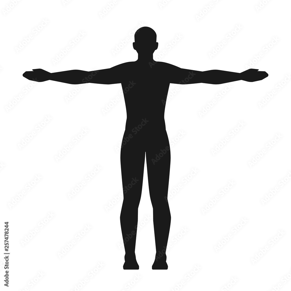Vetor de Man body silhouette. Isolated vector. do Stock