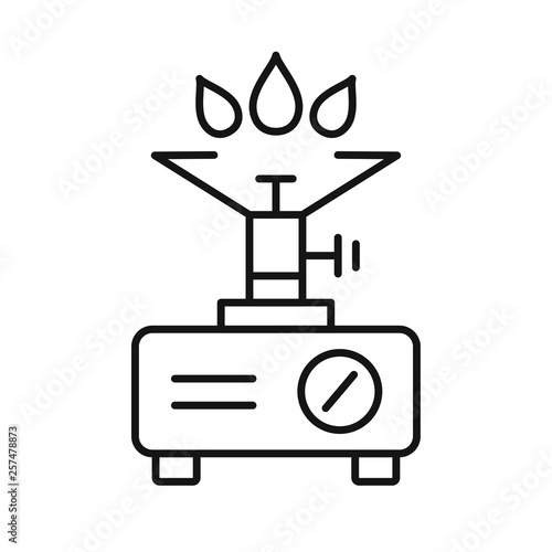 Bunsen gas burner icon 