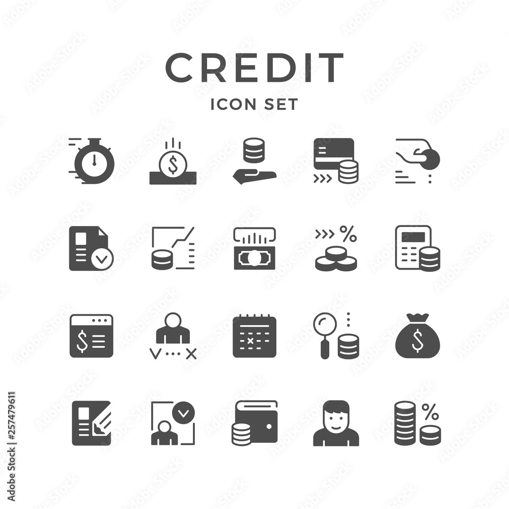 Set icons of credit Set icons of credit