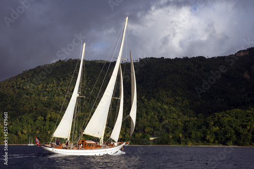 Classic sailing yacht 