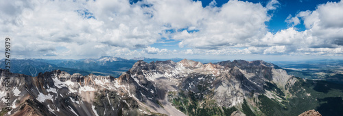 View from summit of Mt. Sneffels (14150 ft), San Juan mountains, Colorado, USA
