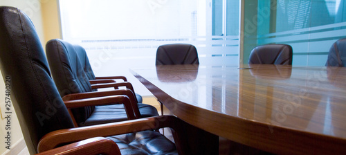 A table of the meeting room