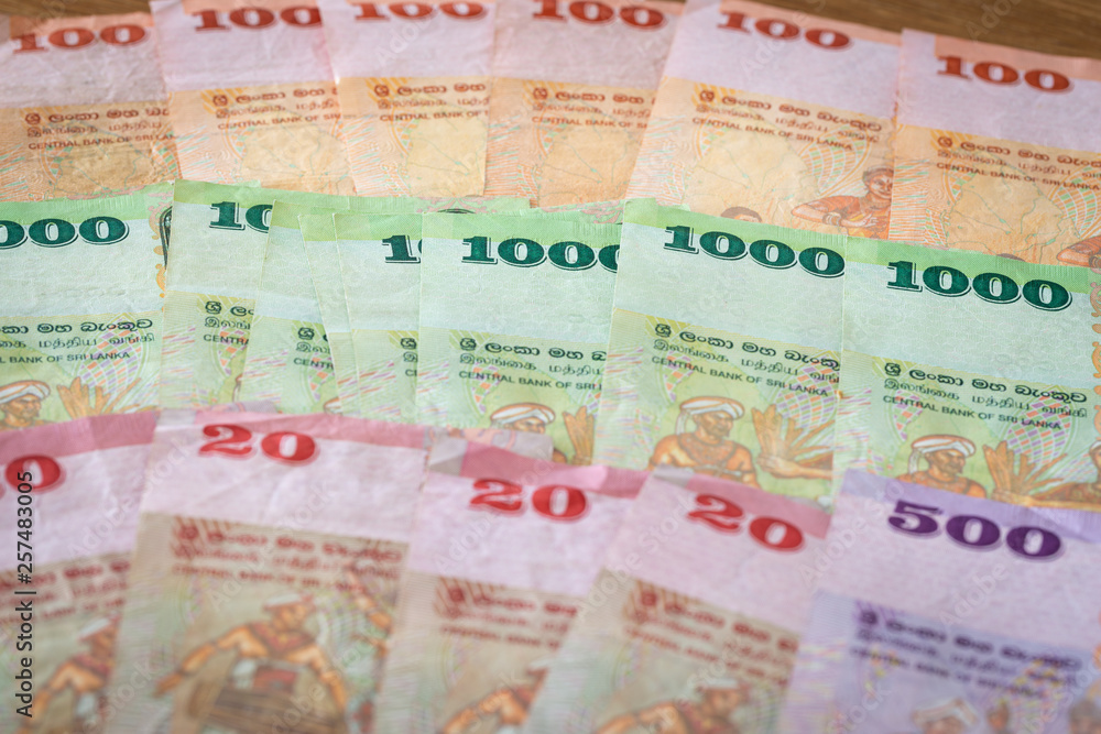 Obraz premium Money from Sri Lanka, Rupiah, various denominations
