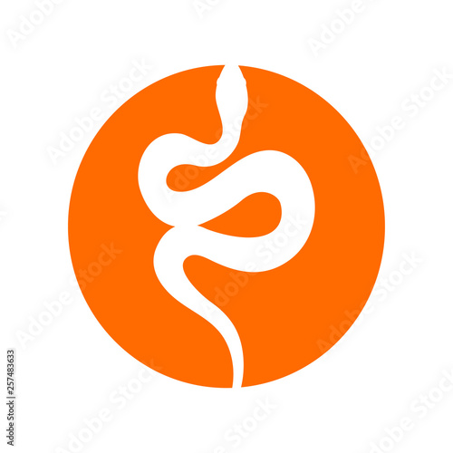Sign silhouette snake. Isolated symbol icon snake