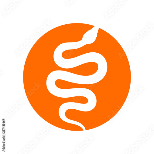 Sign silhouette snake. Isolated symbol icon snake