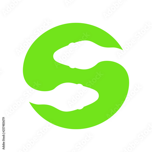Sign silhouette snake. Isolated symbol icon snake