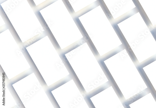 Business Cards Pattern Mockup. Top view. 3d rendering.