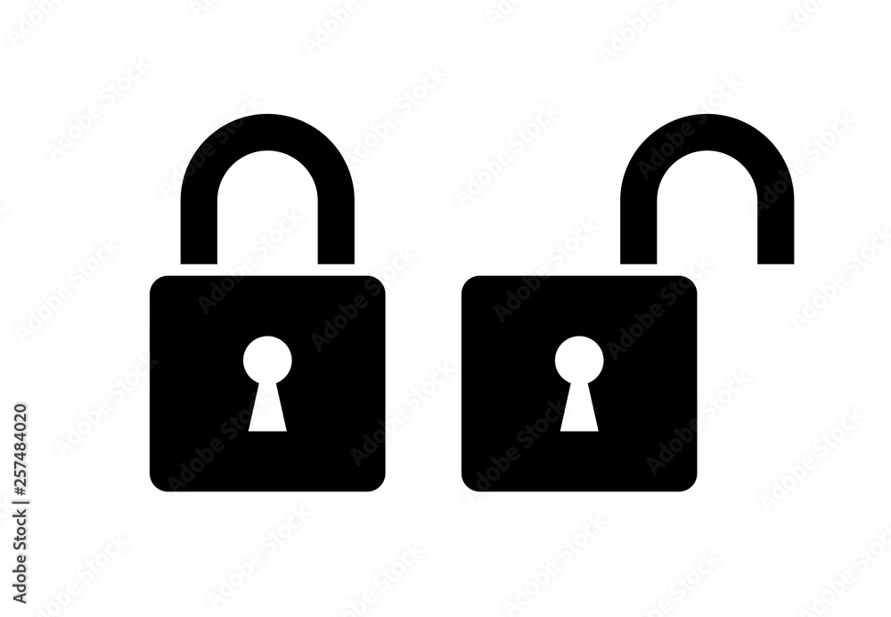 Open and closed lock icon