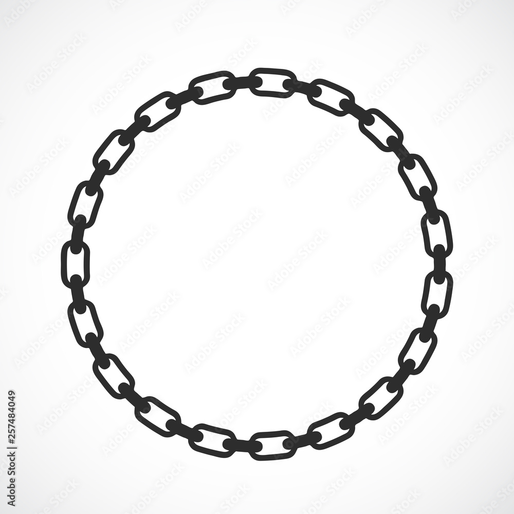 Chain round frame vector illustration Chain round frame vector illustration